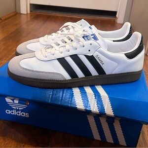 Adidas Samba OG White and Gray Sneakers